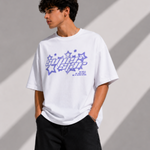 Super Star Oversized Tee – White