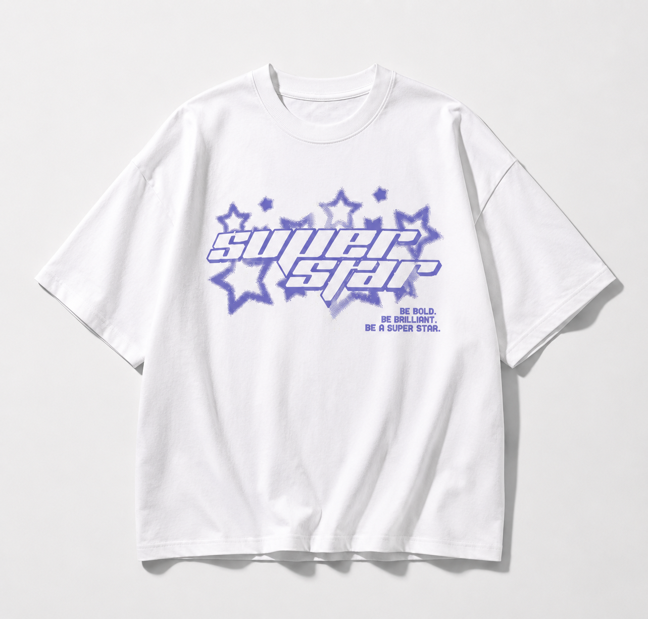 Super Star Oversized Tee – White