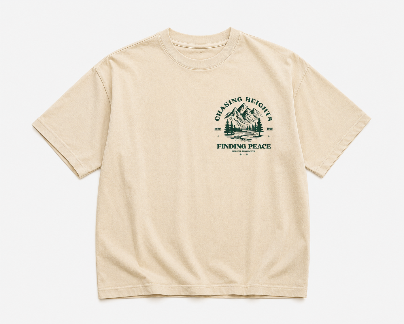 Finding Peace Oversized Tee – Beige