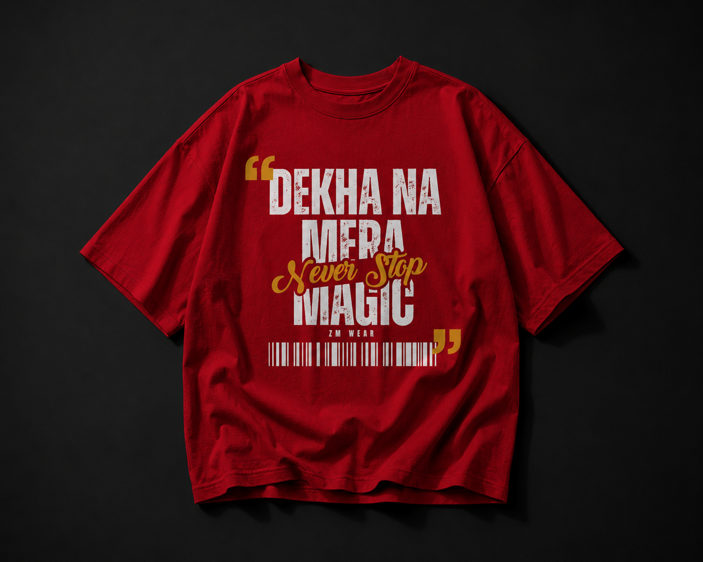 Never Stop Magic Oversized Tee – Red