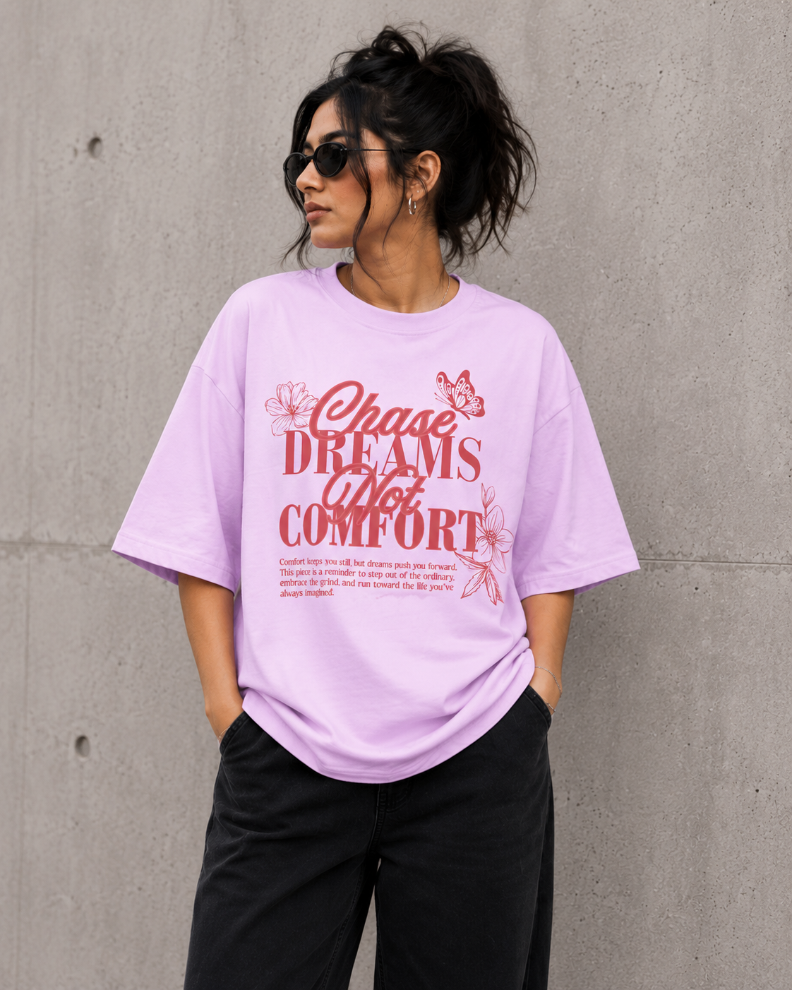 Chase Dreams Oversized Tee – Lilac