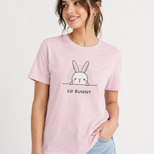 So Bunny Graphic Tee – Pink