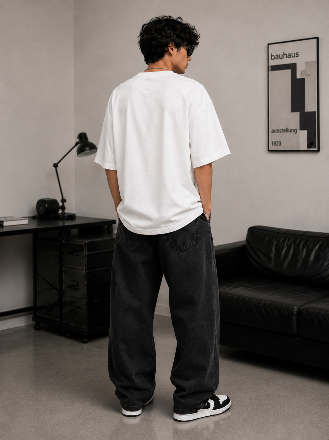 Reality Mask Oversized Tee – White