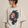 Floral Muse Oversized Tee – Off White