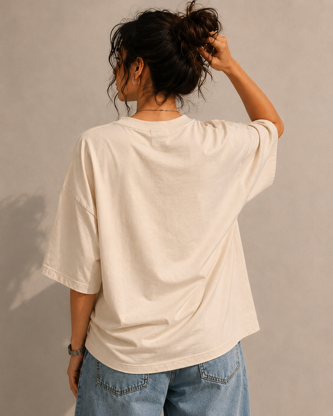 Floral Muse Oversized Tee – Off White