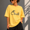 Chill Mode Oversized Tee – Yellow