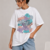 Positive Mind Oversized Tee – White