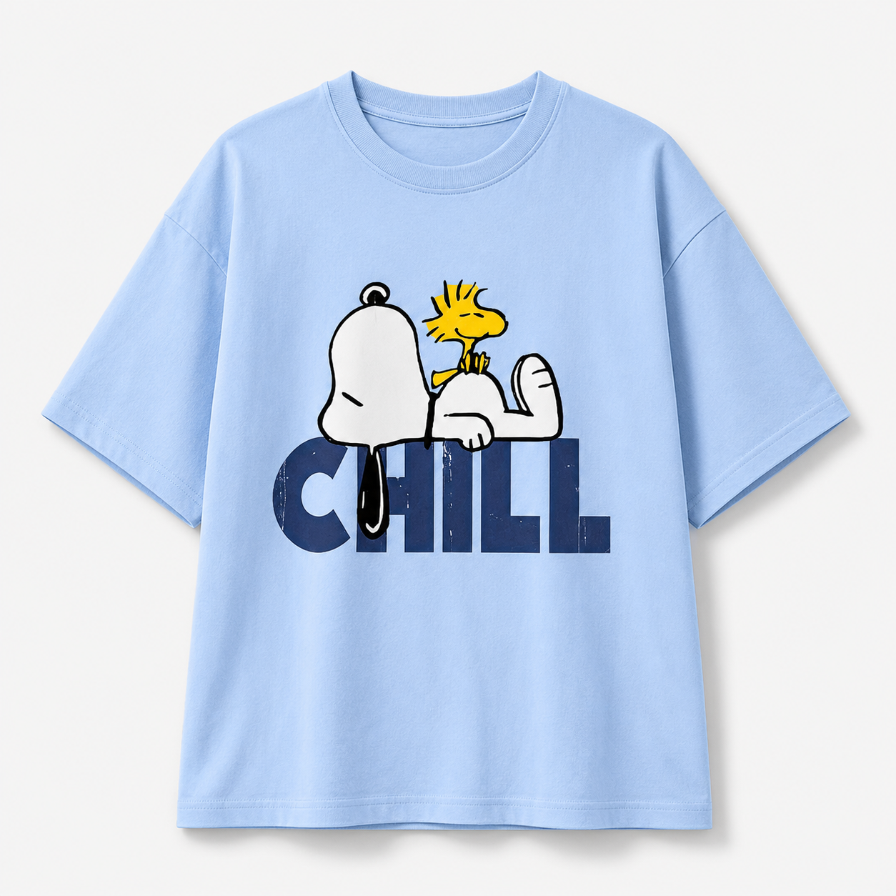 Chill Snoopy Basic Tee – Sky Blue
