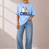 Chill Snoopy Basic Tee – Sky Blue