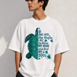 Ocean Soul Oversized Tee – White