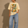 Yes You Can Oversized Tee – Butter Yellow