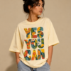 Yes You Can Oversized Tee – Butter Yellow