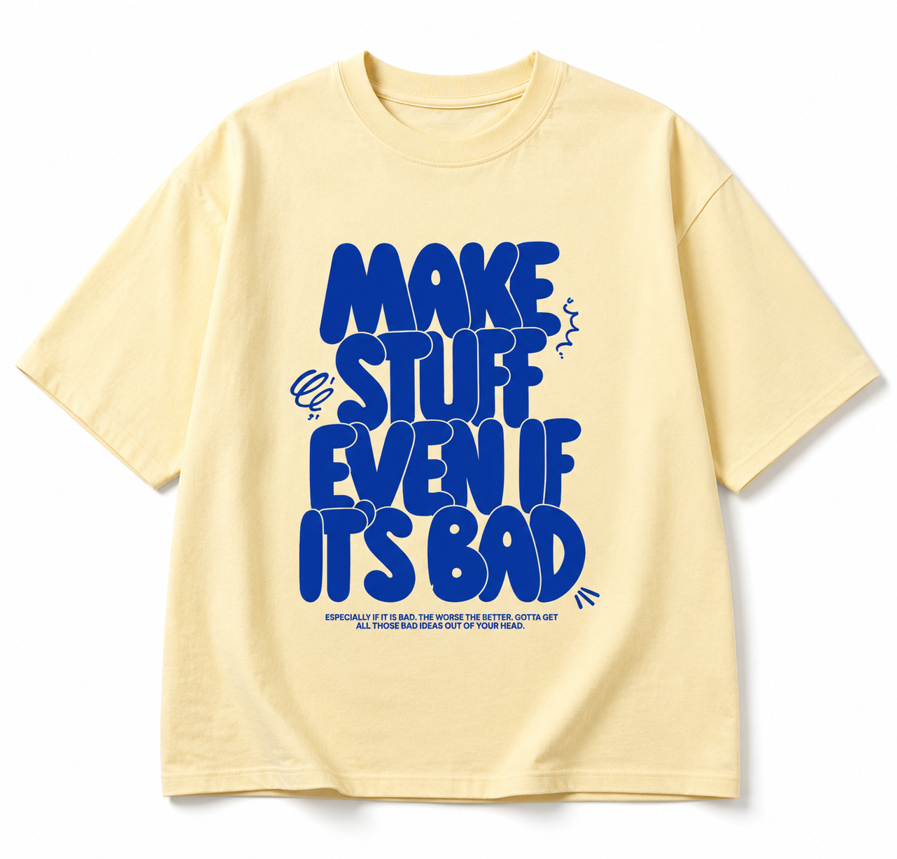 Make Stuff Oversized Tee – Butter Yellow