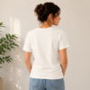 Daisy Girl Minimal Graphic Tee – White