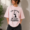 Fluffy Panda Oversized Tee – Baby Pink