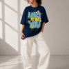 Nice To See You Oversized Graphic T-Shirt – Navy Blue