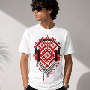 Ethnic Beats Basic Tee – White