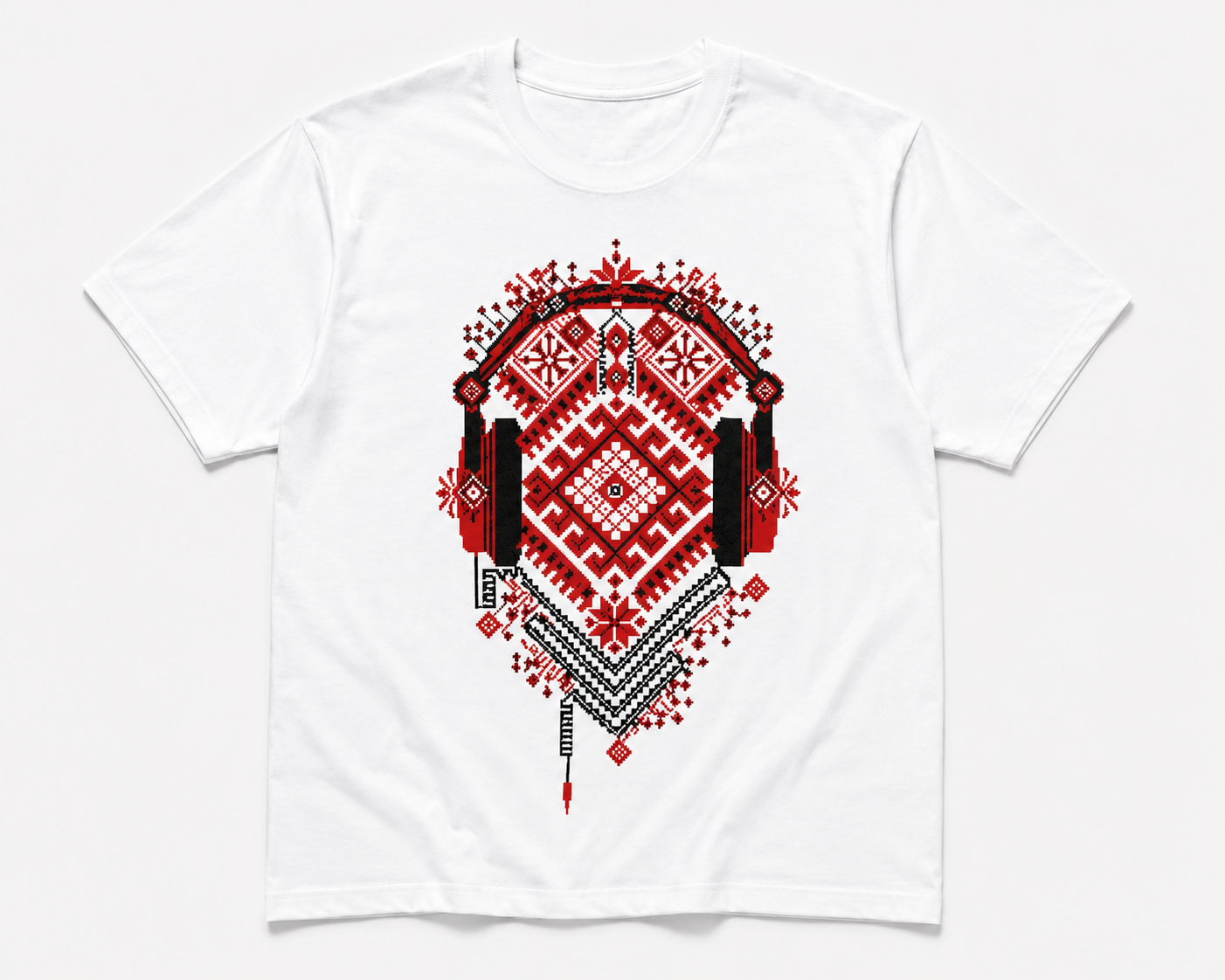 Ethnic Beats Basic Tee – White