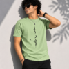 Minimal Abstract Graphic Basic T-Shirt – Light Green