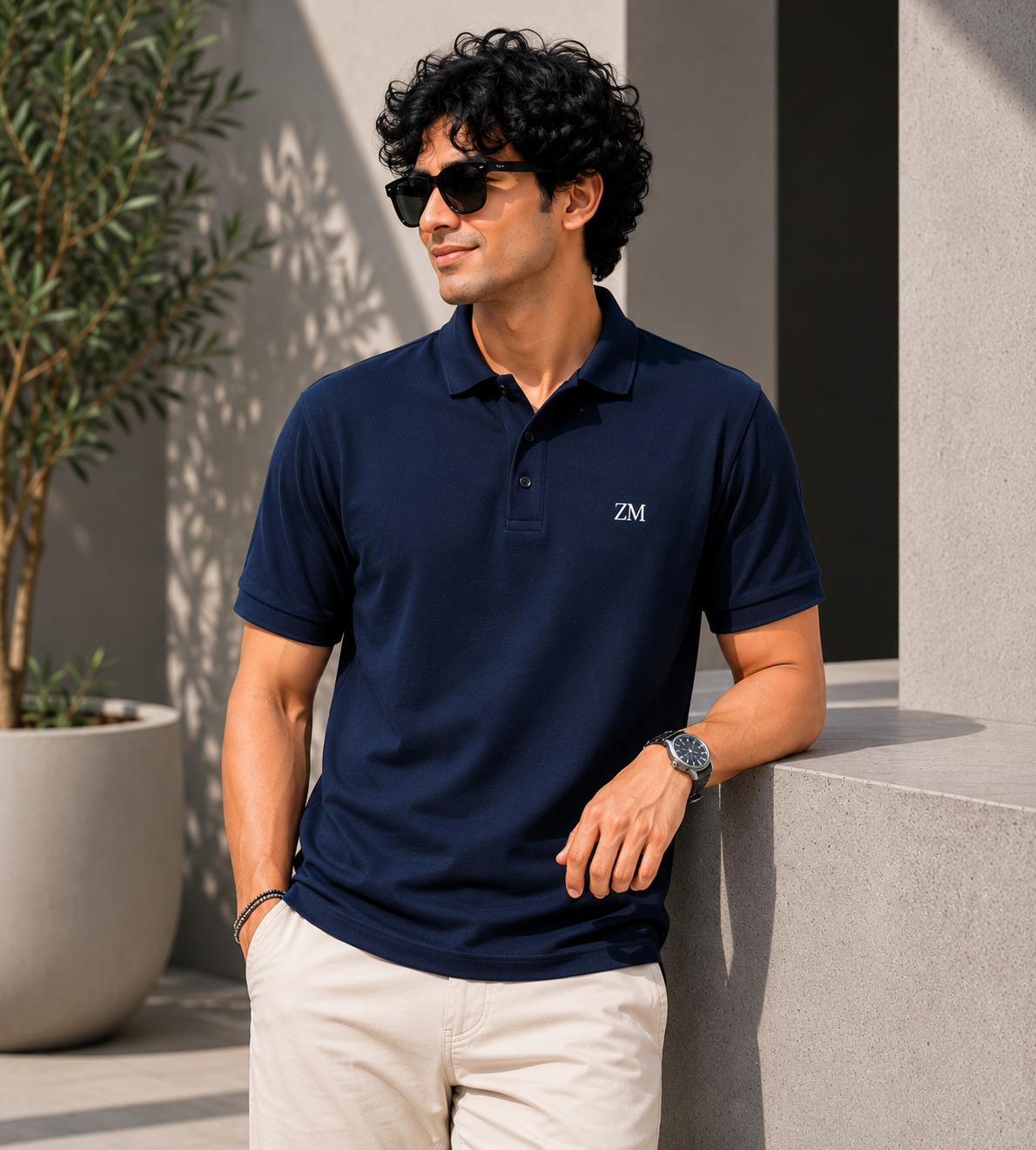 ZM Classic Polo T-Shirt – Navy Blue