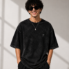 ZM Acid Wash Oversized T-Shirt – Black