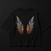 Feather Wings Oversized T-Shirt – Artistic Graphic Streetwear Tee