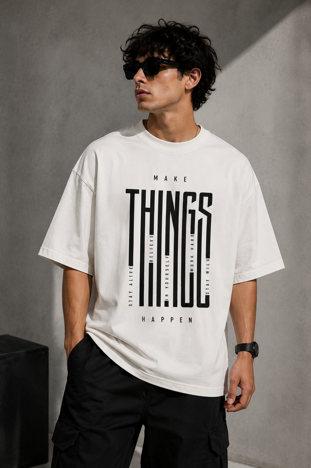 Make Things Happen Oversized T-Shirt