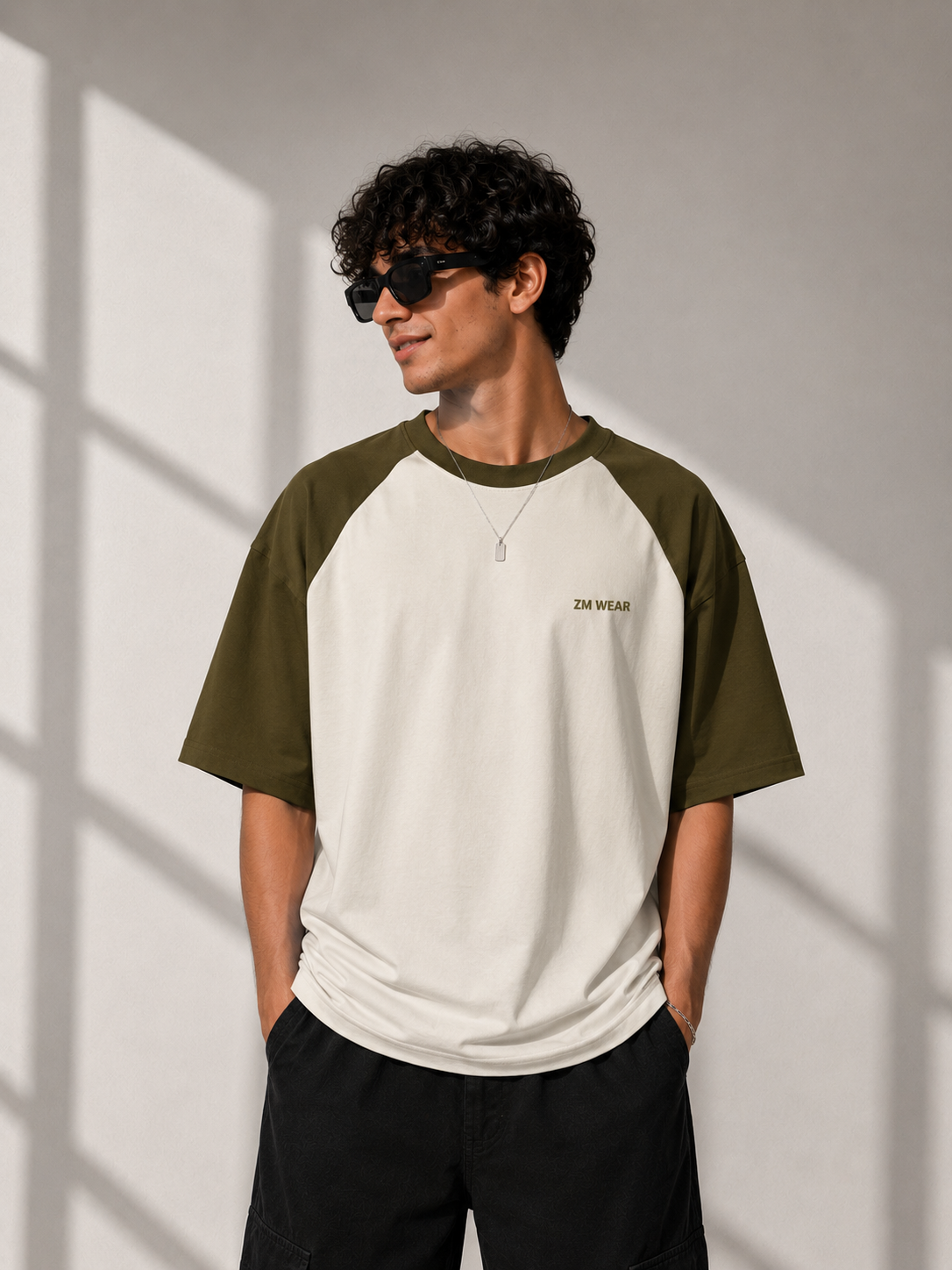 ZM Wear Raglan Oversized T-Shirt – Minimalist Casual Streetwear Tee