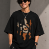 Tiger Eye Graphic Oversized T-Shirt – Black Streetwear Tee