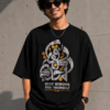 Stay Strong Graphic Oversized T-Shirt – Black Motivational Streetwear Tee