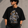 Stay Strong Graphic Oversized T-Shirt – Black Motivational Streetwear Tee