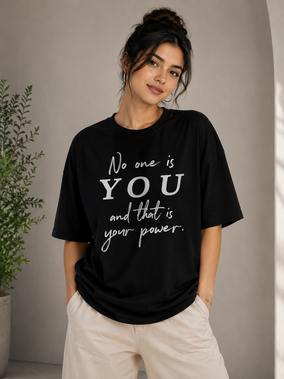 Your Power Oversized T-Shirt – Motivational Graphic Tee for Women