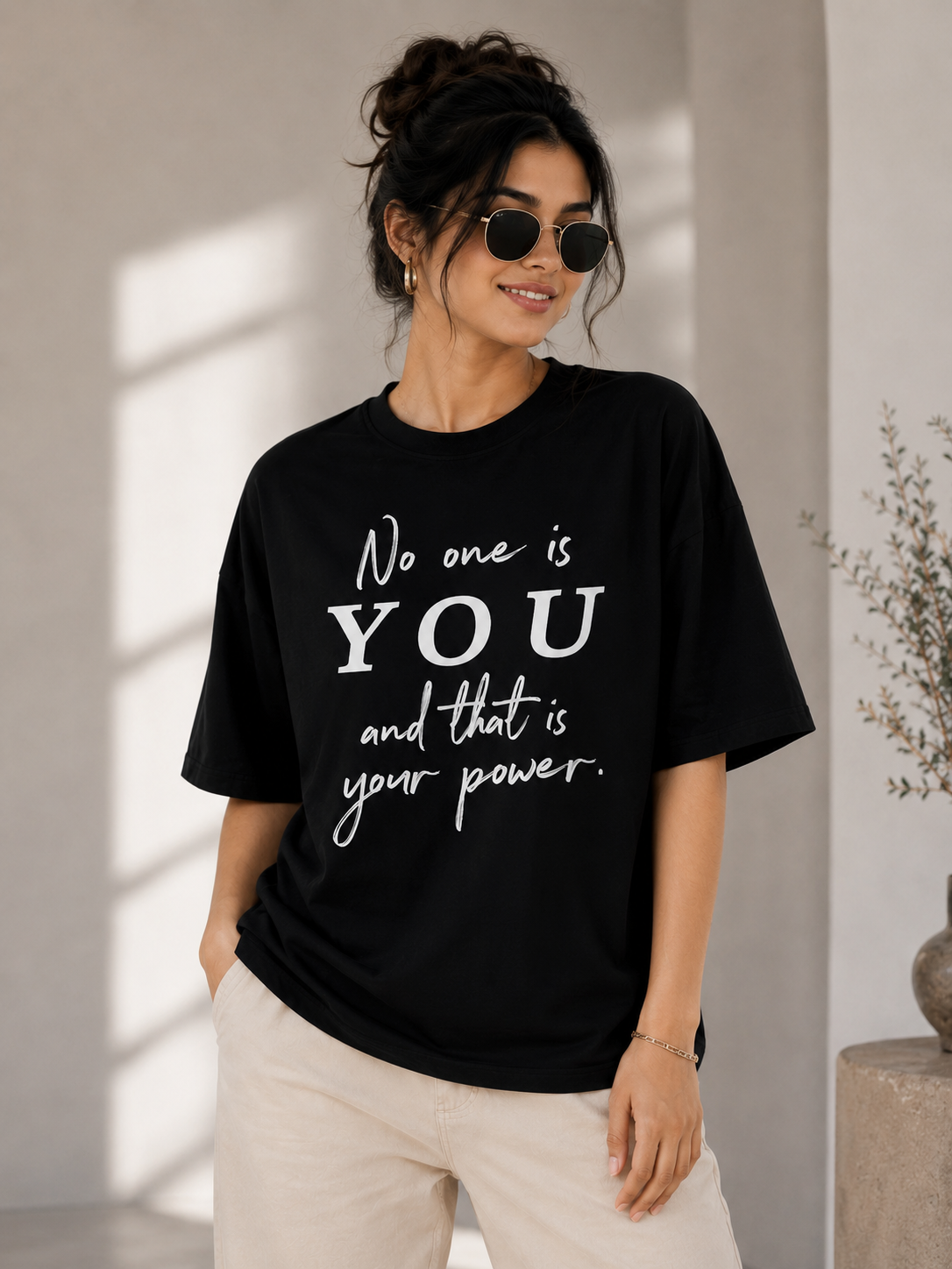 Your Power Oversized T-Shirt – Motivational Graphic Tee for Women