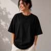 Autumn Maple Oversized T-Shirt – Artistic Leaf Graphic Tee