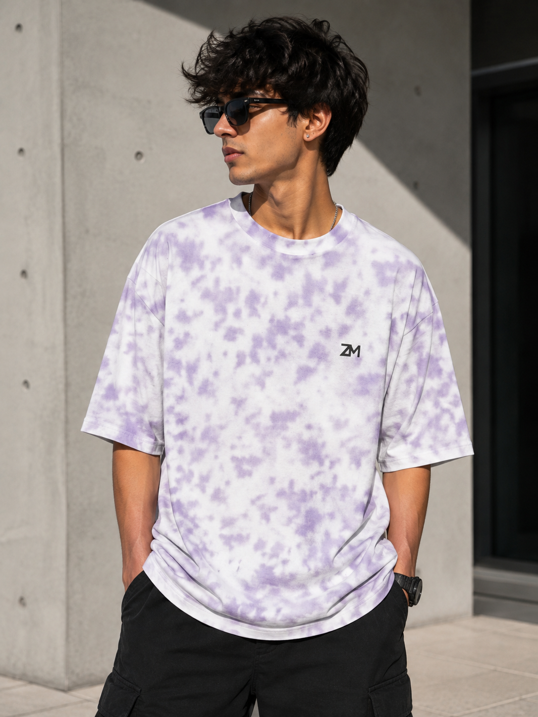 Lavender Tie-Dye Oversized T-Shirt – Unisex