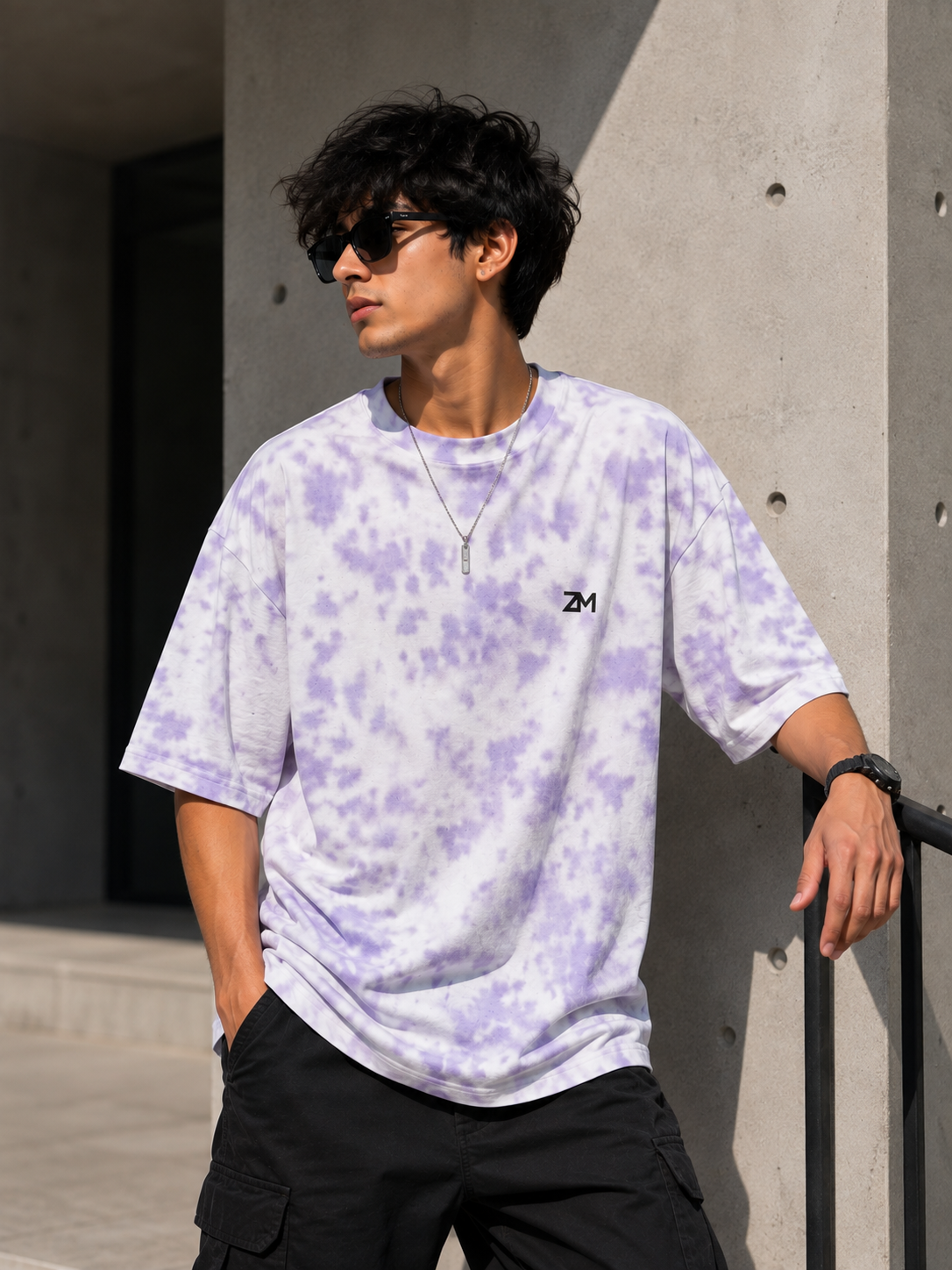 Lavender Tie-Dye Oversized T-Shirt – Unisex