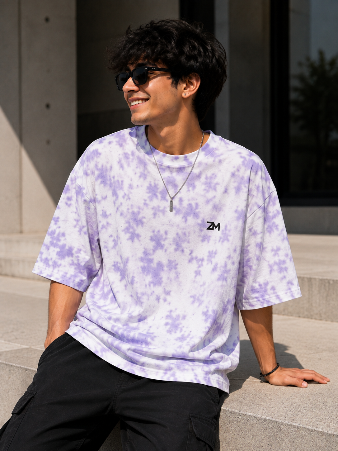 Lavender Tie-Dye Oversized T-Shirt – Unisex
