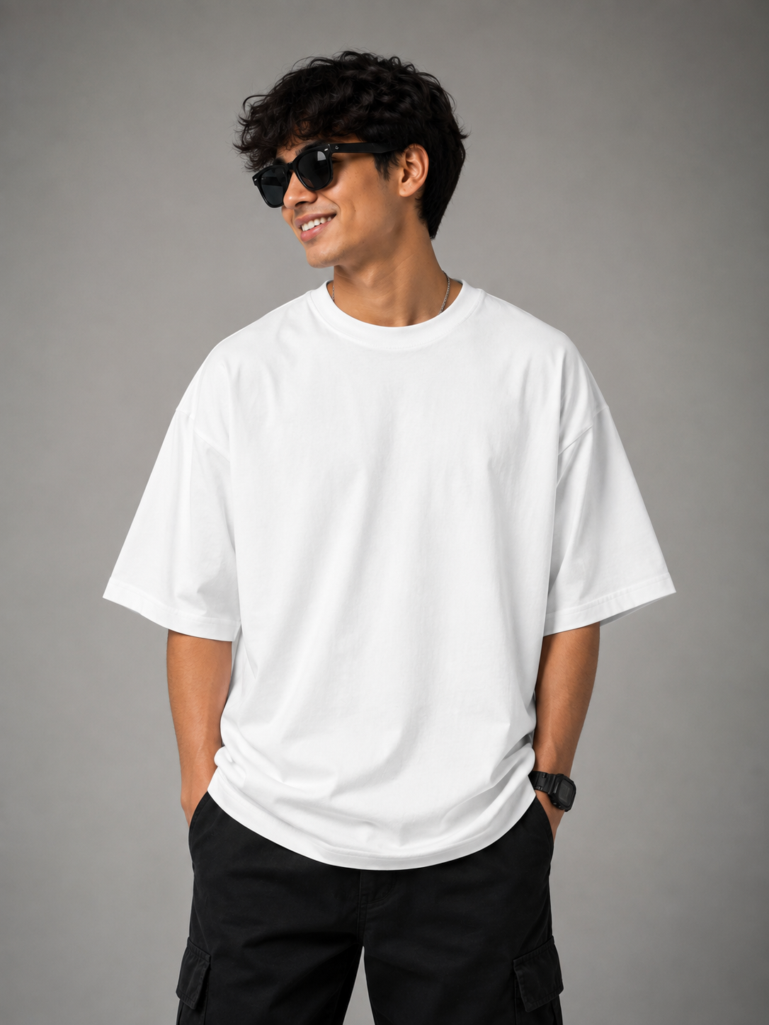 Trust Yourself Graphic Oversized T-Shirt – White