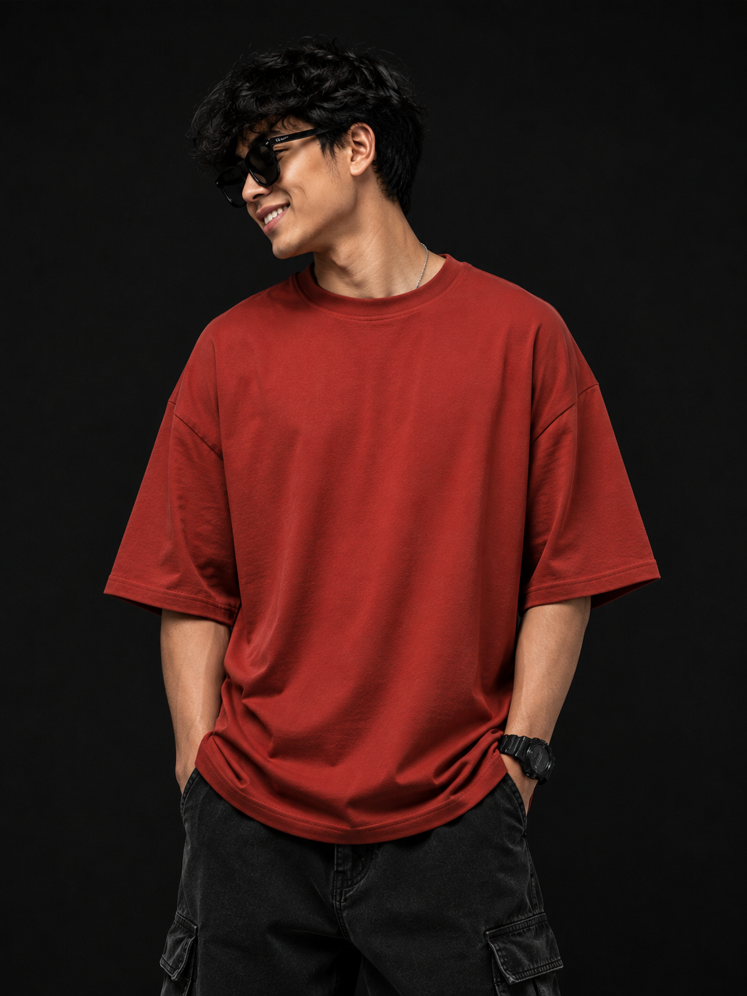 Insaan Bano Graphic Oversized T-Shirt – Red