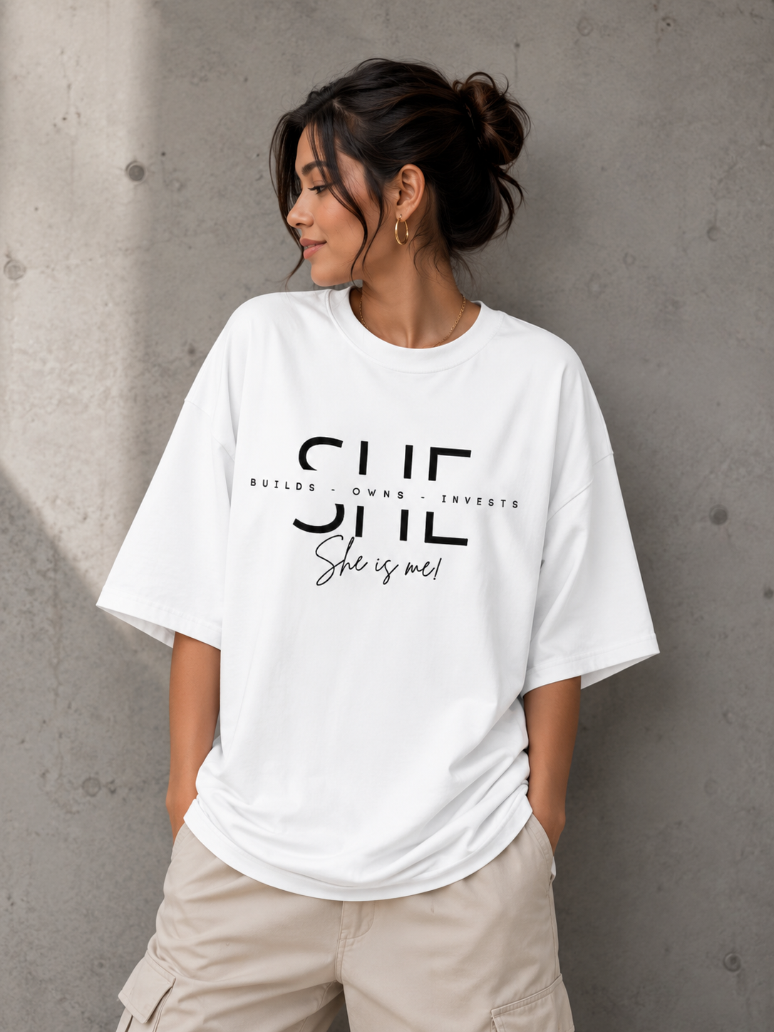 She Is Me Oversized T-Shirt for Women