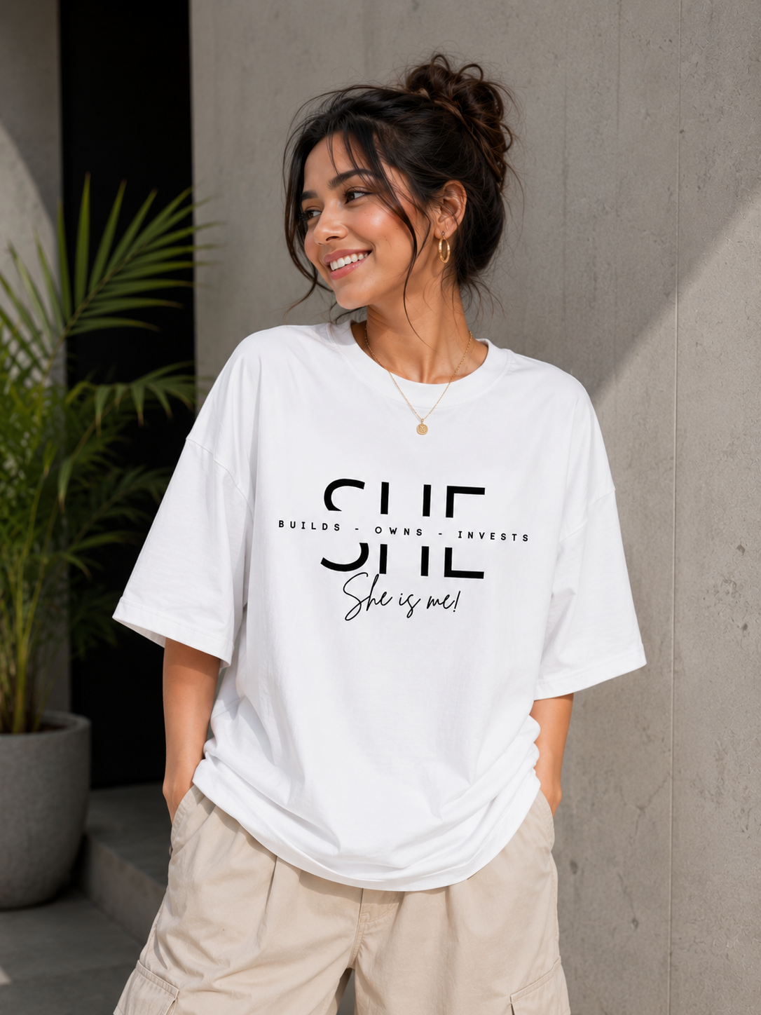 She Is Me Oversized T-Shirt for Women
