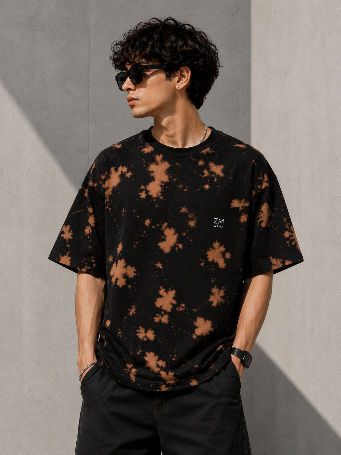 Black Tie-Dye Oversized T-Shirt – Unisex