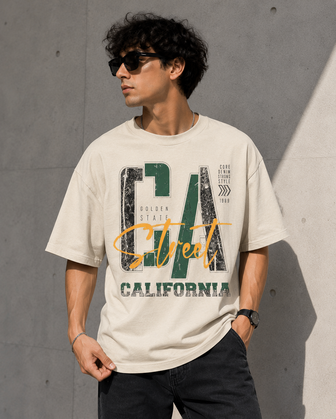 California Street Graphic Oversized T-Shirt