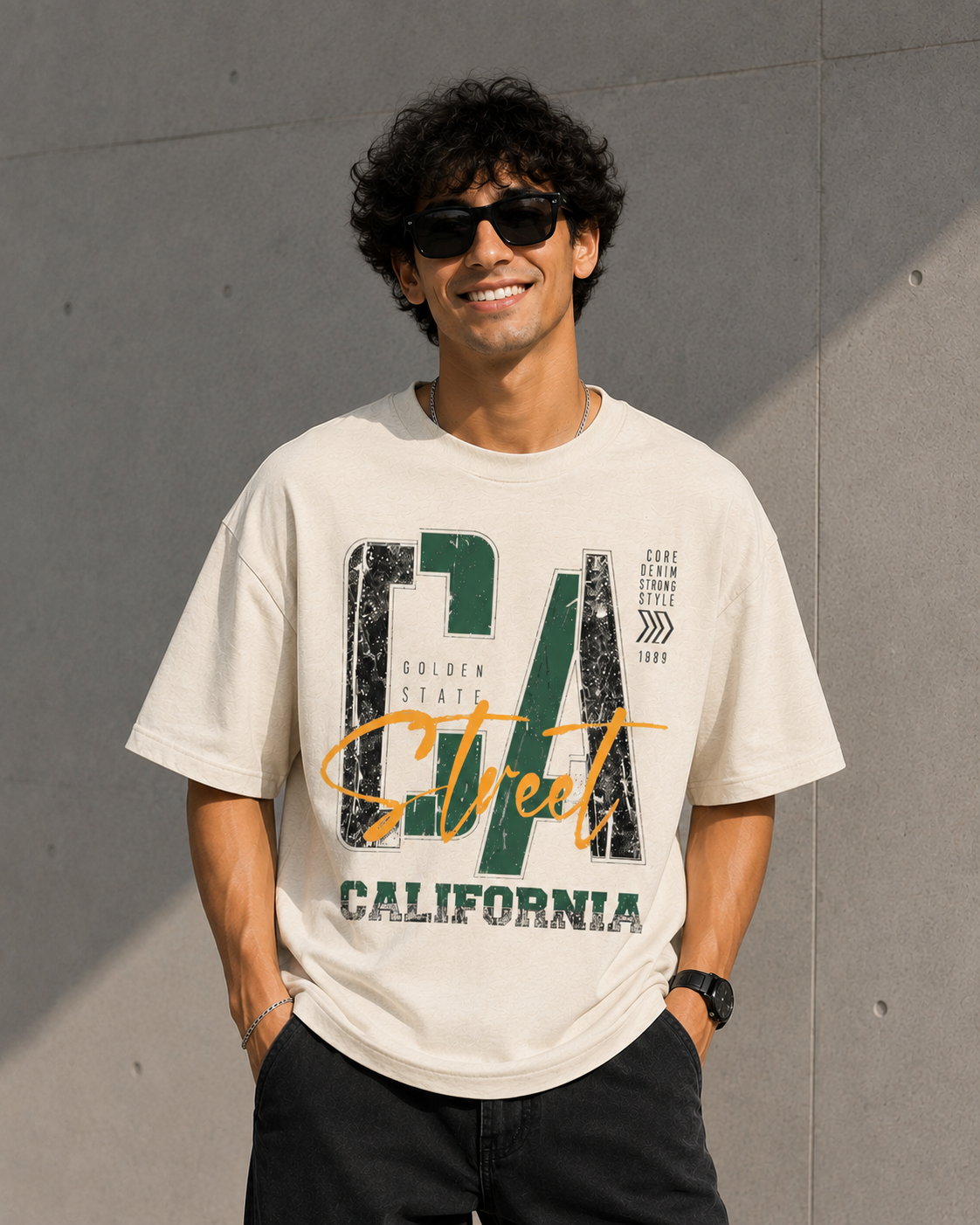 California Street Graphic Oversized T-Shirt